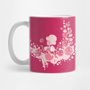 Pink Diamond with roses Mug